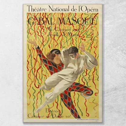 Gran Ballo Di Mezza Quaresima Del Teatro Dell'Opera Nazionale Leonetto Cappiello lcp108 quadro stampato su tela