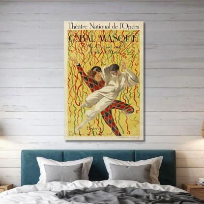 Gran Ballo Di Mezza Quaresima Del Teatro Dell'Opera Nazionale Leonetto Cappiello lcp108 quadro stampato su tela