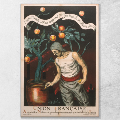 Unione Francese Per L'Espansione Morale E Materiale Della Francia Leonetto Cappiello lcp109 quadro stampato su tela