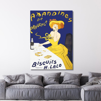Donna Che Mangia Biscotti Alle Mandorle Leonetto Cappiello lcp116 quadro stampato su tela