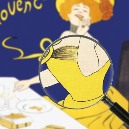 Donna Che Mangia Biscotti Alle Mandorle Leonetto Cappiello lcp116 quadro stampato su tela