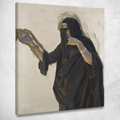Dama Velata Ludwig Deutsch ldt48 quadro stampato su tela