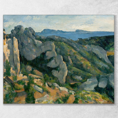 Scogliere A L'Estaque Paul Cézanne pcz18 quadro stampato su tela