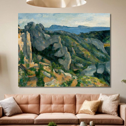 Scogliere A L'Estaque Paul Cézanne pcz18 quadro stampato su tela
