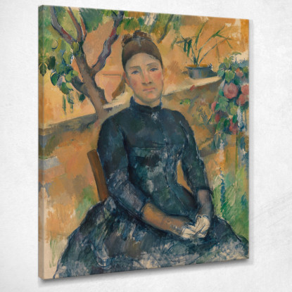 Signora Paul Cézanne pcz51 quadro stampato su tela