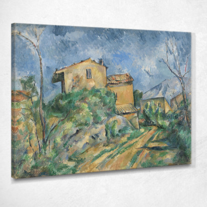 Casa Maria Con Vista Su Chateau Noir Paul Cézanne pcz56 quadro stampato su tela