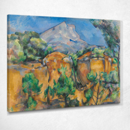 Mont Sainte-Victoire Visto Dalla Cava Bibémus Paul Cézanne pcz66 quadro stampato su tela