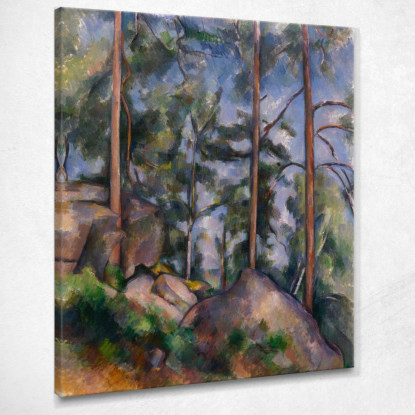 Pini E Rocce Fontainebleau Paul Cézanne pcz72 quadro stampato su tela