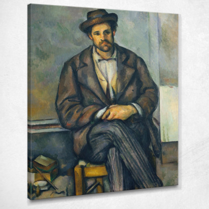 Contadino Seduto Paul Cézanne pcz82 quadro stampato su tela