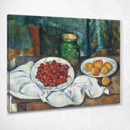 Natura Morta Con Ciliegie E Pesche Paul Cézanne pcz93 quadro stampato su tela