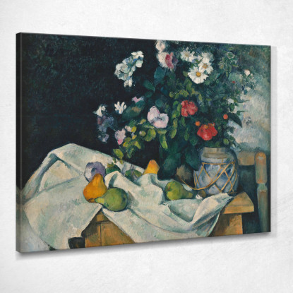 Natura Morta Con Fiori E Frutta Paul Cézanne pcz96 quadro stampato su tela