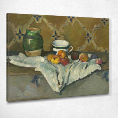 Natura Morta Con Vasetto Coppa E Mele Paul Cézanne pcz97 quadro stampato su tela