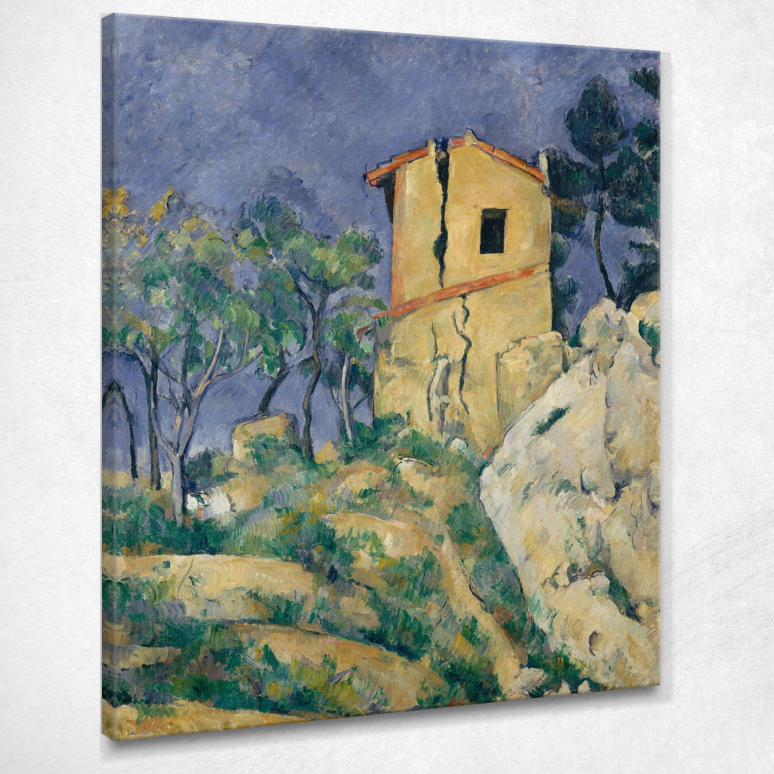 La Casa Dai Muri Crepati Paul Cézanne pcz117 quadro stampato su tela