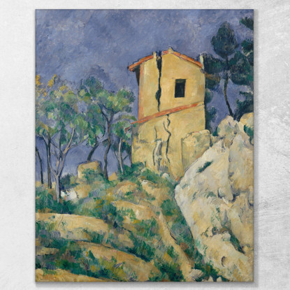 La Casa Dai Muri Crepati Paul Cézanne pcz117 quadro stampato su tela