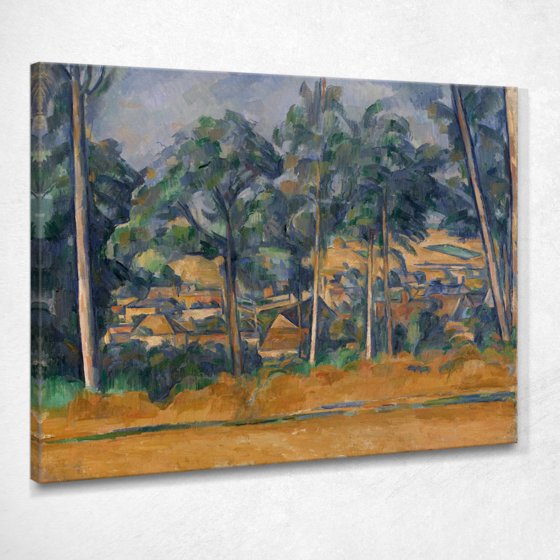 Villaggio Tra Gli Alberi Paul Cézanne pcz136 quadro stampato su tela
