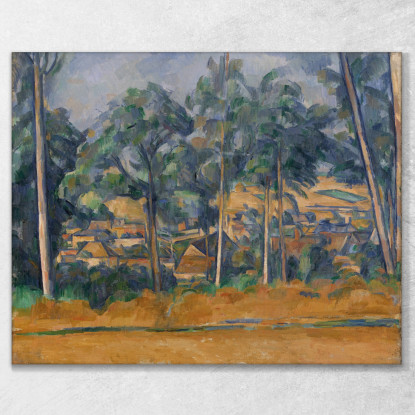 Villaggio Tra Gli Alberi Paul Cézanne pcz136 quadro stampato su tela