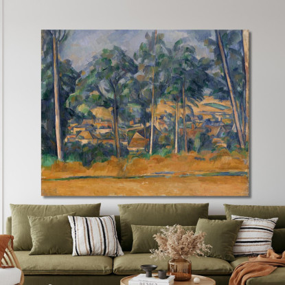 Villaggio Tra Gli Alberi Paul Cézanne pcz136 quadro stampato su tela