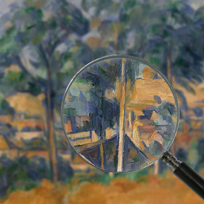 Villaggio Tra Gli Alberi Paul Cézanne pcz136 quadro stampato su tela