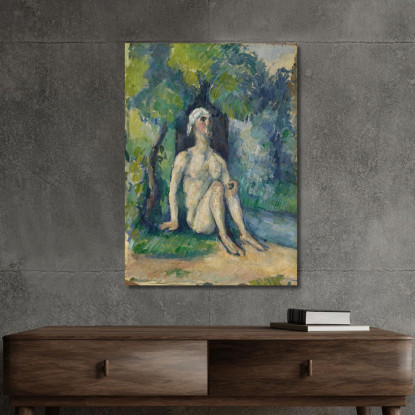 Bagnanti Seduti Sull'Acqua Paul Cézanne pcz148 quadro stampato su tela
