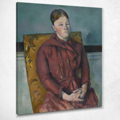 Madame Cézanne Su Una Sedia Gialla Paul Cézanne pcz178 quadro stampato su tela
