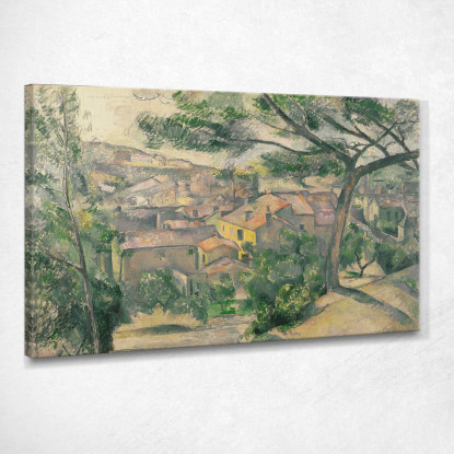 Vista Mattutina Di L'Estaque Contro La Luce Del Sole Paul Cézanne pcz189 quadro stampato su tela