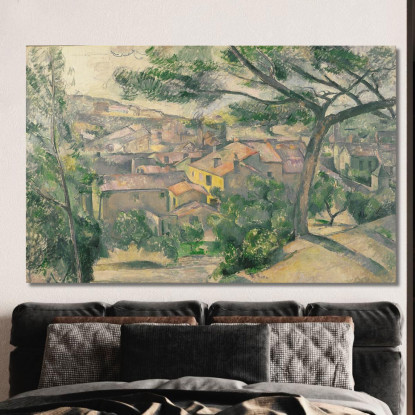 Vista Mattutina Di L'Estaque Contro La Luce Del Sole Paul Cézanne pcz189 quadro stampato su tela