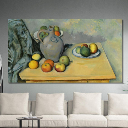 Brocca E Frutta Su Un Tavolo Paul Cézanne pcz194 quadro stampato su tela