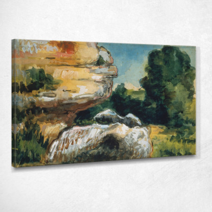 Rocce Paul Cézanne pcz205 quadro stampato su tela