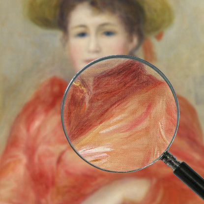 Giovane Donna In Abito Rosso 1892 Pierre-Auguste Renoir par26 quadro stampato su tela