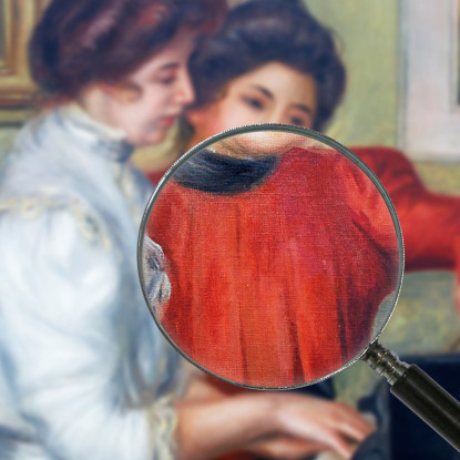 Yvonne E Christine Lerolle Al Pianoforte Pierre-Auguste Renoir par32 quadro stampato su tela