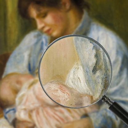 Una Donna Che Allatta Un Bambino Pierre-Auguste Renoir par34 quadro stampato su tela