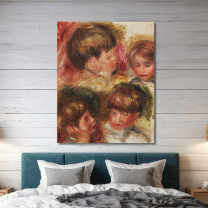 Quattro Teste Jean Renoir Pierre-Auguste Renoir par52 quadro stampato su tela