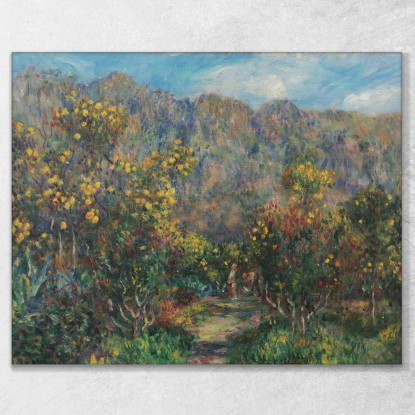 Paesaggio Con Mimose Parco Les Collettes Pierre-Auguste Renoir par75 quadro stampato su tela