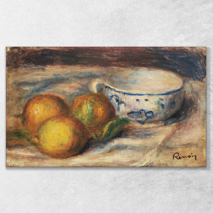 Natura Morta Con Limoni E Tazza 1910 Pierre-Auguste Renoir par104 quadro stampato su tela