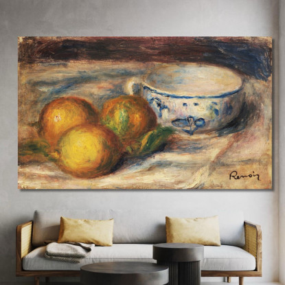 Natura Morta Con Limoni E Tazza 1910 Pierre-Auguste Renoir par104 quadro stampato su tela