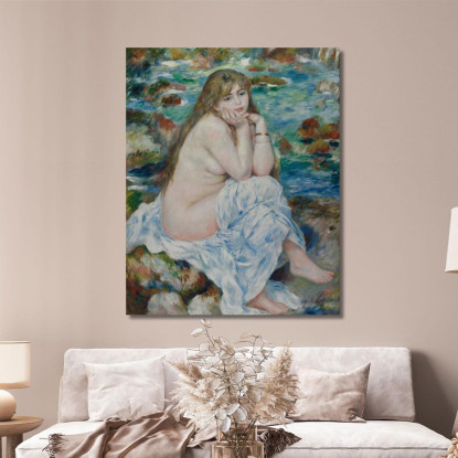 Bagnante Seduta Pierre-Auguste Renoir par109 quadro stampato su tela
