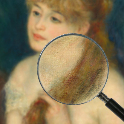Giovane Donna Che Intreccia I Capelli Pierre-Auguste Renoir par128 quadro stampato su tela