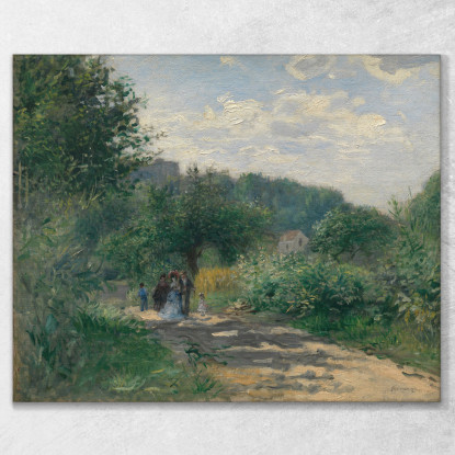 Una Strada A Louveciennes Pierre-Auguste Renoir par130 quadro stampato su tela