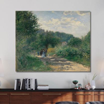Una Strada A Louveciennes Pierre-Auguste Renoir par130 quadro stampato su tela