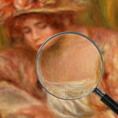 Andrée Con Il Cappello Che Legge Andrée Con Il Cappello Che Legge Pierre-Auguste Renoir par140 quadro stampato su tela