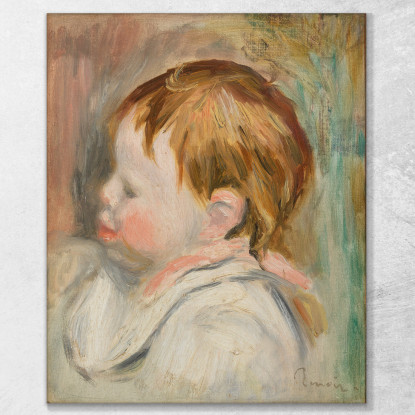 Profilo Della Testa Del Bambino A Sinistra Pierre-Auguste Renoir par152 quadro stampato su tela