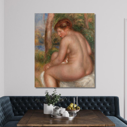 Bagnante Vista Di Tre Quarti Pierre-Auguste Renoir par160 quadro stampato su tela