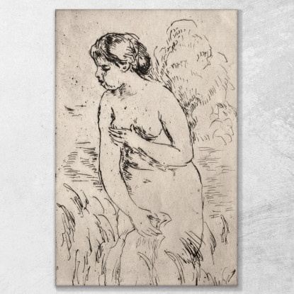 Bagnante In Piedi Fino Alle Ginocchia Pierre-Auguste Renoir par161 quadro stampato su tela