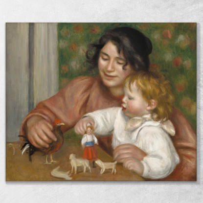 Bambino Con Giocattoli Gabrielle E Il Figlio Dell'Artista Jean Pierre-Auguste Renoir par182 quadro stampato su tela