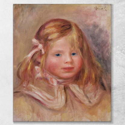 Coco Con Il Nastro Rosa Pierre-Auguste Renoir par190 quadro stampato su tela