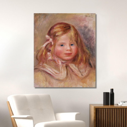 Coco Con Il Nastro Rosa Pierre-Auguste Renoir par190 quadro stampato su tela