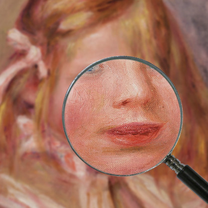 Coco Con Il Nastro Rosa Pierre-Auguste Renoir par190 quadro stampato su tela