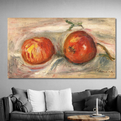 Due Mele Pierre-Auguste Renoir par197 quadro stampato su tela