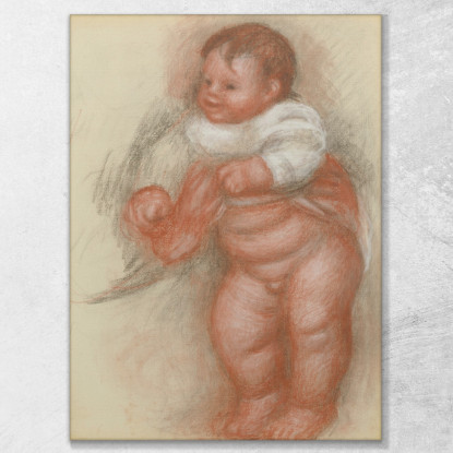 Bambino Nudo In Piedi Pierre-Auguste Renoir par204 quadro stampato su tela