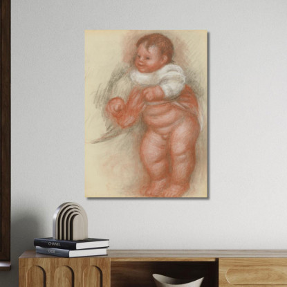 Bambino Nudo In Piedi Pierre-Auguste Renoir par204 quadro stampato su tela